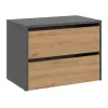Zamknięty organizer na buty górny e-sklep MODO ANT/ART — Antracyt i Dąb, płyta wiórowa