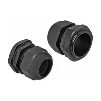 Dławik kablowy DeLOCK 60226 czarny plastik 10 szt.