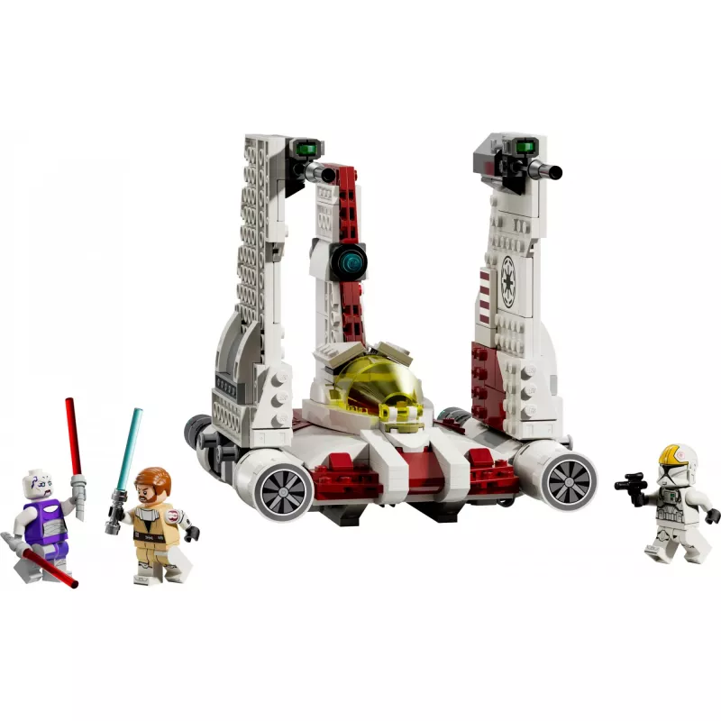 LEGO Star Wars V-19 Torrent Fighter 75432 zestaw konstrukcyjny — 567 sztuk, 3 minifigurki, model do ekspozycji i zabawy