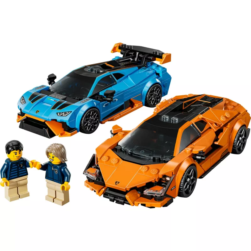 Klocki konstrukcyjne LEGO Speed Champions zestaw 77238 — Lamborghini Revuelto & Huracán STO, 607 elementów, 2 minifigurki, zalecany wiek 10+