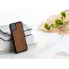 Etui na smartfona man and wood iPhone 11 Pro Max — czarny orzech, drewniany tył, ramka ochronna