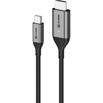 ALOGIC Ultra - Adapterkabel - Mini DisplayPort männlich zu HDMI männlich - 2,0m - Space-grau - 4K Unterstützung, aktiv (ULMDPHD02-SGR)