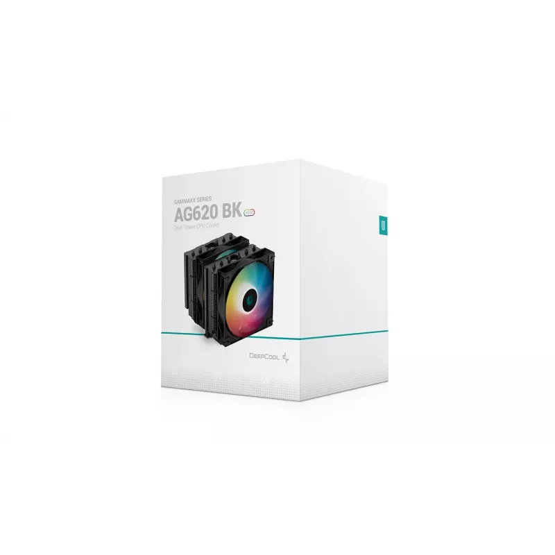 Chłodnica powietrza do procesora DeepCool AG620 BK ARGB 12 cm Czarny, Biały 1 szt.