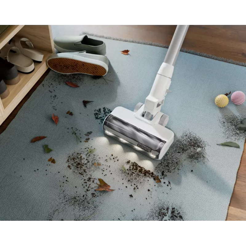 Odkurzacz bezprzewodowy Bissell PowerClean Stick Vacuum | 200 W | Czas pracy (maks.) 40 min | Kolor: ciepły biały/szary/srebrny
