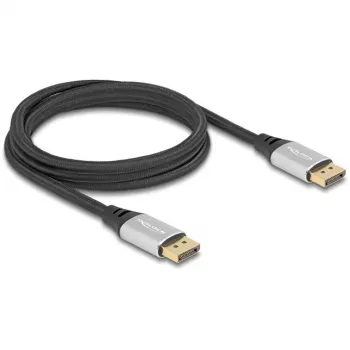 Kabel DisplayPort DeLOCK 16K 60 Hz 2 m srebrny metal
