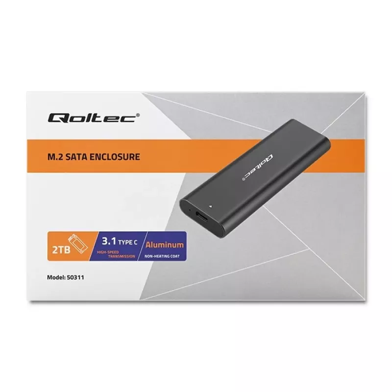 Obudowa | kieszeñ do dysków M.2 SATA SSD | NGFF | USB typ C
