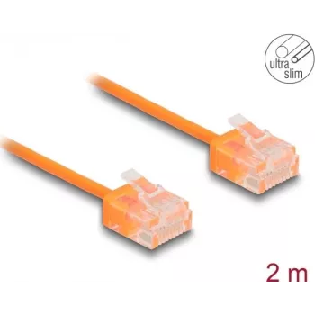 Kabel sieciowy DeLOCK RJ45 Kat.6 UTP 2m Pomarańczowy