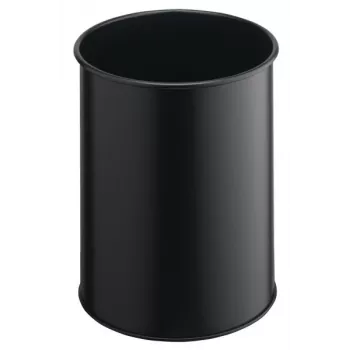 Waste Container Round Polyester Steel Czarny Durable 330101