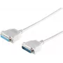 Kabel szeregowy ShiverPeaks 25-pin Sub-D przedłużenie 25-pin męski na 25-pin żeński z zaczepowymi osłonami, 1,8 m