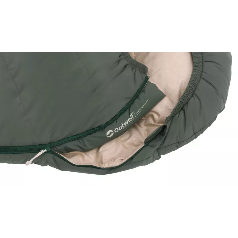 Śpiwór dla dzieci Outwell Convertible Junior (120-150 cm) - dusty green Rozmiar: lewy
