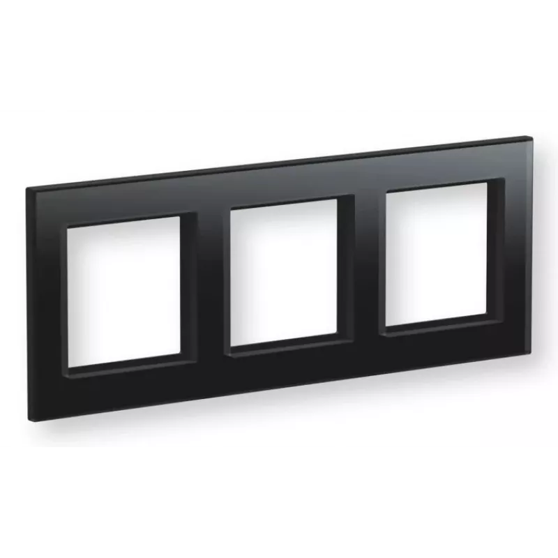 eQ-3 Homematic IP 162150A1 szklana ramka, 3-krotna, czarna