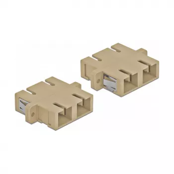 Adapter światłowodowy DELOCK SC żeński-żeński beżowy, 4 szt.