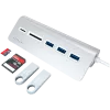 Satechi Type-C Aluminium USB Hub & Card Reader, Srebrny, ST-TCHCRS