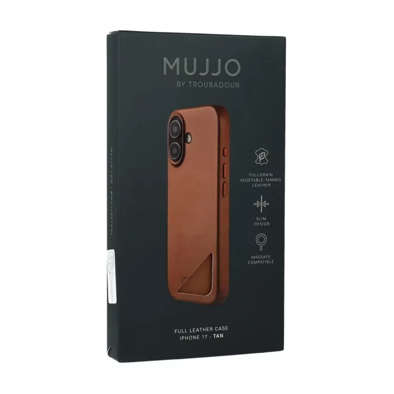 Mujjo Full Leather Case MagSafe etui do iPhone 17 Brązowy