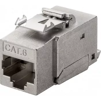 Wentronic Goobay CAT 6 KeyStone RJ45 Jack, STP Shielded, 250 MHz - Połączenie: LSA, obudowa z odlewu cynkowego (90863)