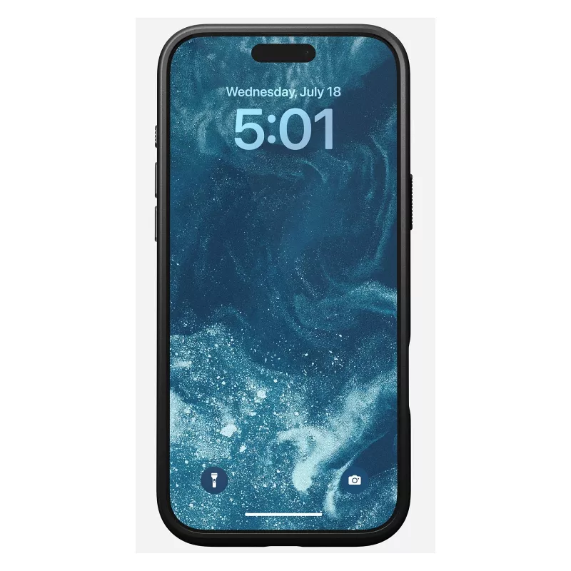Pokrowiec na telefon Nomad Modern Leather etui do iPhone 16 Pro Max, 6,9 cala (17,5 cm), czarny, skóra+PC+TPU