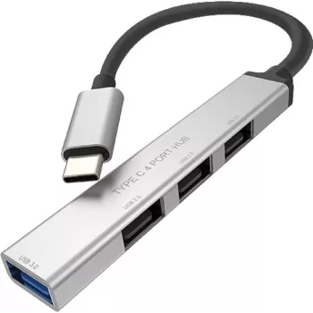 ROLINE USB3.2 Gen1 Hub 4x USB-A 1x 3.0+3x 2.0 Kabel Type C (14.02.5053)