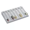 Tacka do liczenia monet WEDO 290×200×45 mm Euro jasnoszara z 8 przegródkami na monety