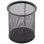 Piórnik Forpus, okrągły, czarny, pusty, perforowany metal 1005-014