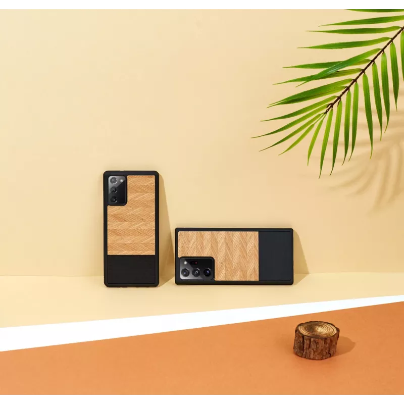 Etui ochronne Man and Wood do Samsung Galaxy Note 20 Ultra — jodełka nero Czarny