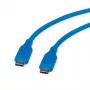 ROLINE USB 2.0 kabel C-C ST/ST Silicone 60W 1m Niebieski - kabel - cyfrowy/dane (11.02.9123)