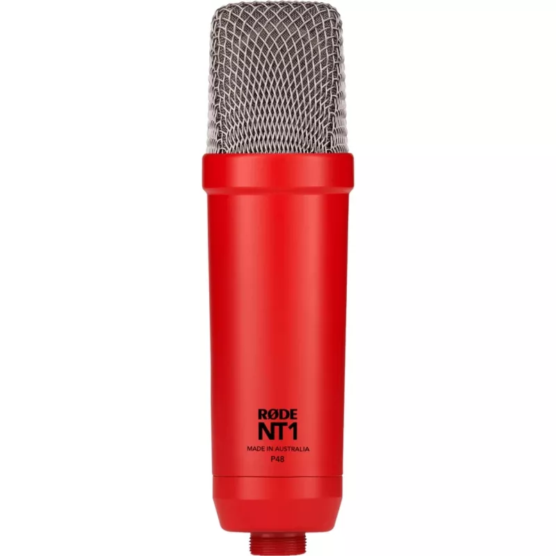 Studyjny mikrofon pojemnościowy RØDE NT1 Signature czerwony — kardioidalny, 20–20000 Hz, czułość -32 dB, XLR (3-pin), 313 g