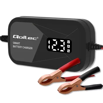 Ładowarka akumulatorów QOLTEC 52492 12V 2A z kontrolą mikroprocesorową i regeneracją ogniw