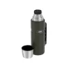Termiczna butelka THERMOS TH-170028 470 ml, izolowana próżniowo stal nierdzewna, zielona armia, 24 h gorące/zimne