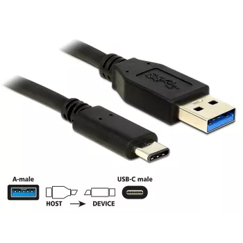Kabel USB DeLOCK 1m USB3.1-C/USB3.1-A 83870