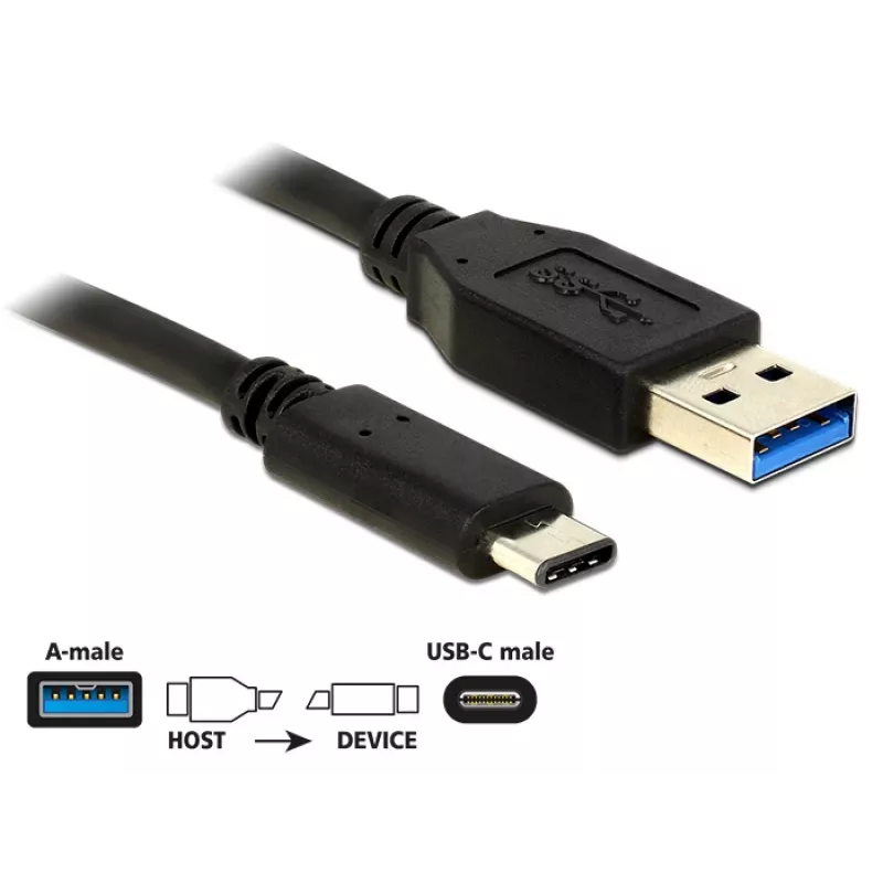 Kabel USB DeLOCK 1m USB3.1-C/USB3.1-A 83870