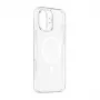 Etui na telefon Baseus iP16 Transparent TouchButton Magnetic — przezroczyste etui ochronne z przyciskiem dotykowym i mocowaniem magnetycznym