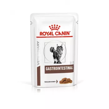 Mokra karma dla kota Royal Canin Gastrointestinal saszetka 85 g — mięso, 12 x 85 g, dorosłe koty, na problemy żołądkowo-jelitowe