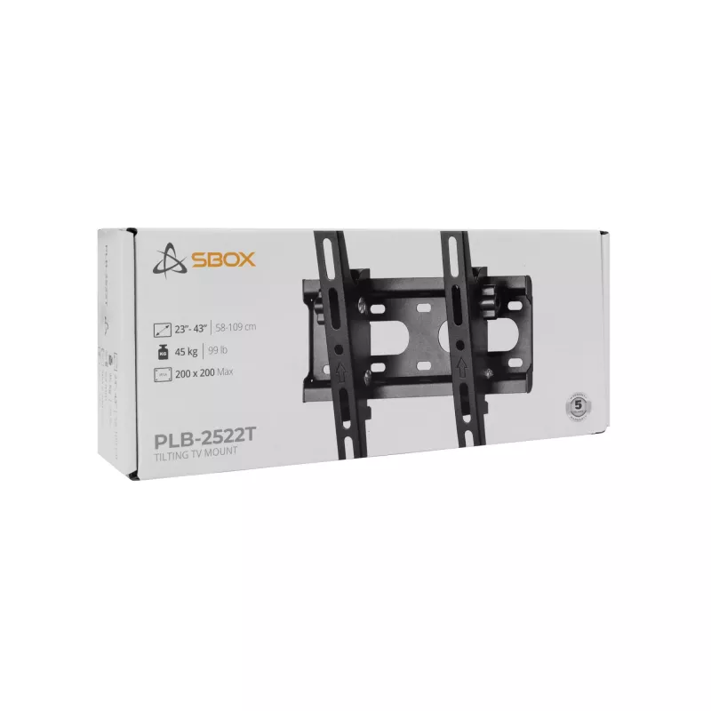 SBOX PLB-2522T-2 uchwyt ścienny uchylny do telewizora 23–43 cale (23–43 kg) VESA 200×200