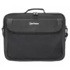 Torba na laptop Manhattan Cambridge 15,6 cala, konstrukcja typu clamshell, czarna, LOW COST, kieszeń na akcesoria, komora na dokumenty z tyłu, pasek na ramię (odpinany), odpowiednik Targus TAR300, pokrowiec na notebook, trzyletnia gwarancja