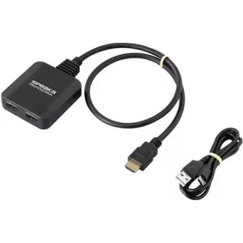 SpeaKa Professional SP-HDMIS-300 2-portowy rozdzielacz HDMI obsługujący Ultra HD 7680 x 4320 pikseli (SP-13457064)