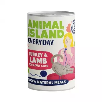 Animal Island Everyday mokra karma dla kotów z indykiem i jagnięciną, 400 g