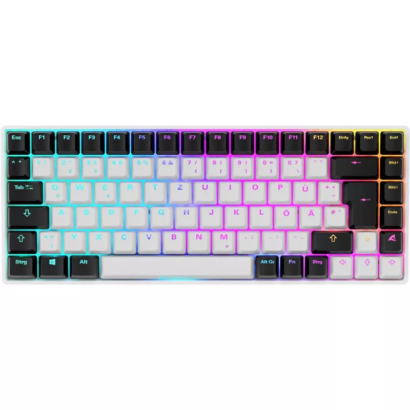 Sharkoon SKILLER SGK50 S3 - Tastatur - 75% - Hintergrundbeleuchtung - USB - QWERTZ - Deutsch - Tastenschalter: Gateron Red (Hot-swappable)