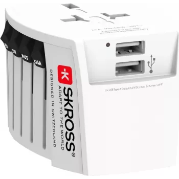 SKROSS MUV USB World Adapter Zasilacz sieciowy 2x USB