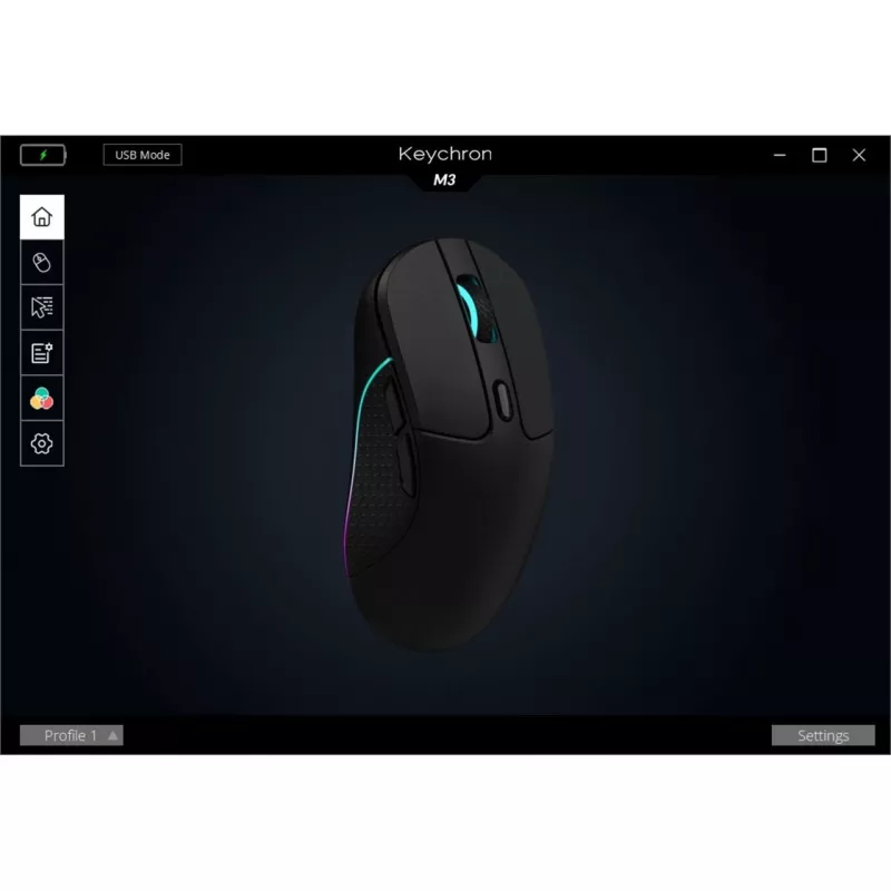 Myszka gamingowa Keychron M3 dla prawej ręki RF Wireless + Bluetooth Optyczna 26000 DPI Biała