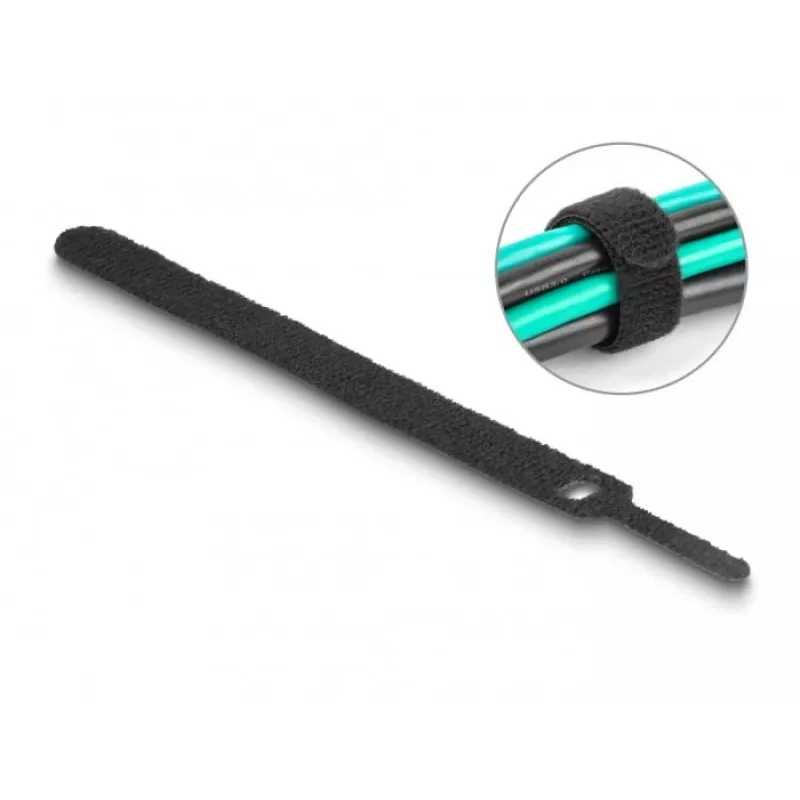 Opaska zaciskowa na rzep DeLOCK 19010 150x12mm czarna 10 sztuk