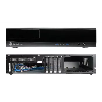 SilverStone MILO ML03 - Desktop - Mikro-ATX - bez zasilacza (ATX / PS/2) - Czarny - USB/Audio (SST-ML03B-R)