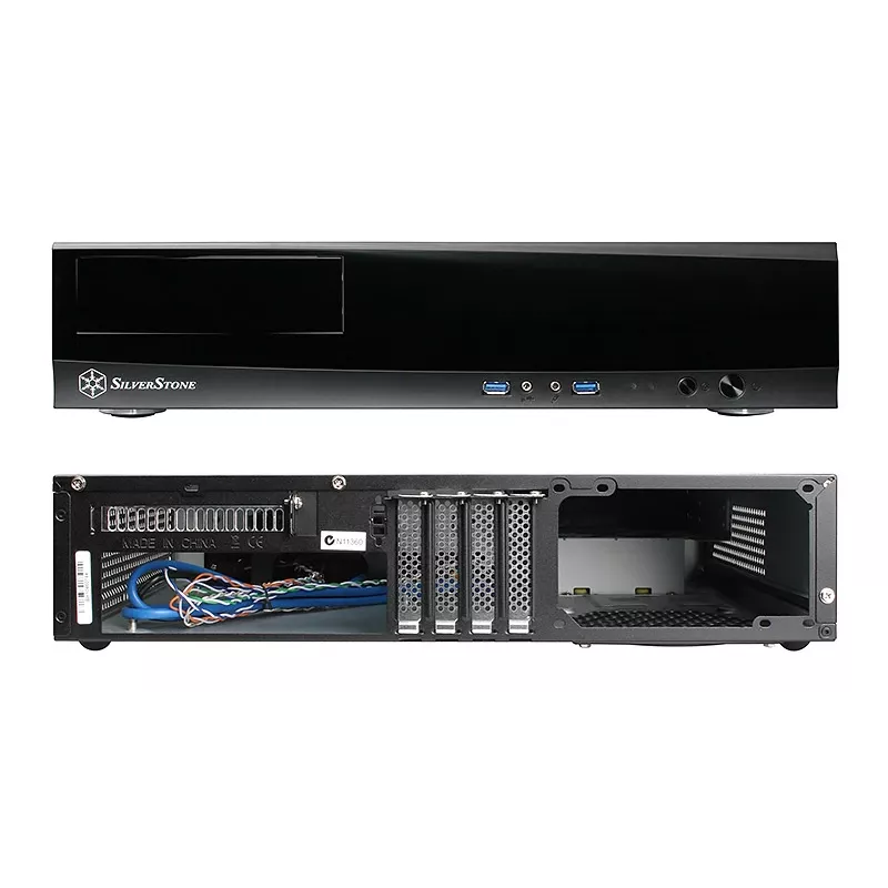 SilverStone MILO ML03 - Desktop - Mikro-ATX - bez zasilacza (ATX / PS/2) - Czarny - USB/Audio (SST-ML03B-R)