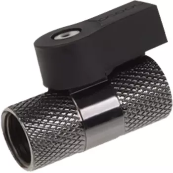 Alphacool 2-drożny zawór kulowy G1/4 - Czarny nikiel (17354)