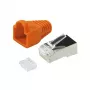 Wtyk złącza CAT.6 RJ45 100 szt., pomarańczowy
