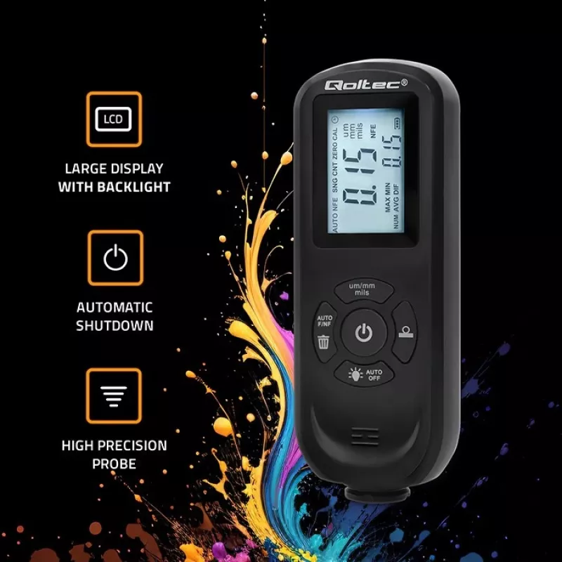 Miernik grubości powłok QOLTEC 50646 LCD 0–2000 µm