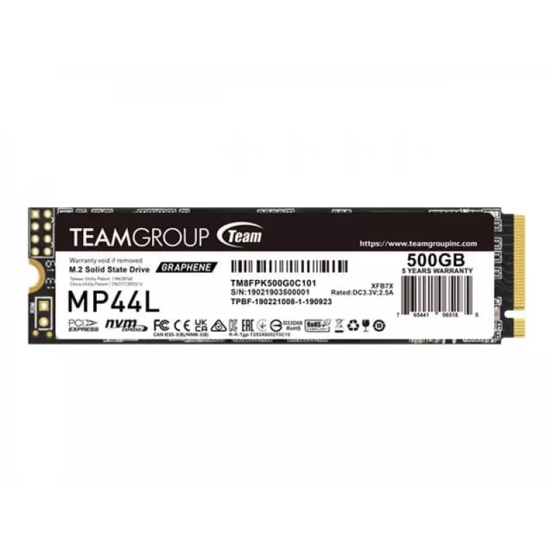 Dysk SSD Team Group 500 GB M.2 PCI Express 4.0 NVMe TM8FPK500G0C101
