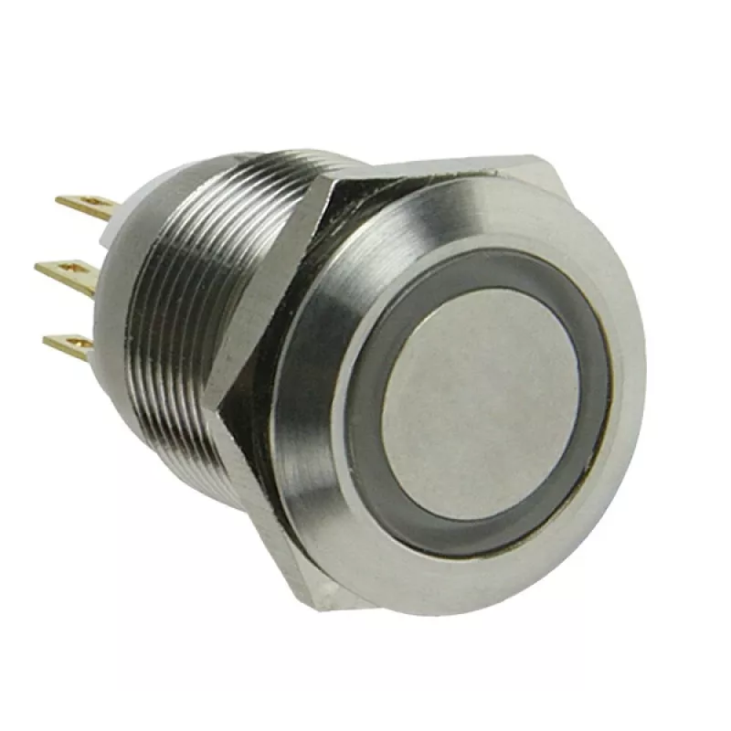 Lamptron Przełącznik antywandalowy 19mm - Silverline - czerwony