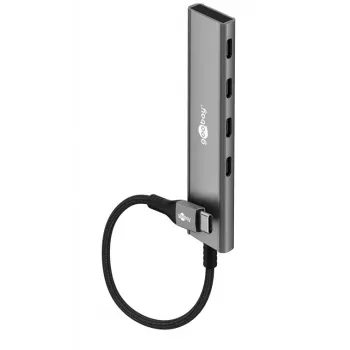 Goobay Slim 4-Port USB-Hub USB-C na 5 Gbit/s - -Wtyk> 4x -Gniazdo (76564)