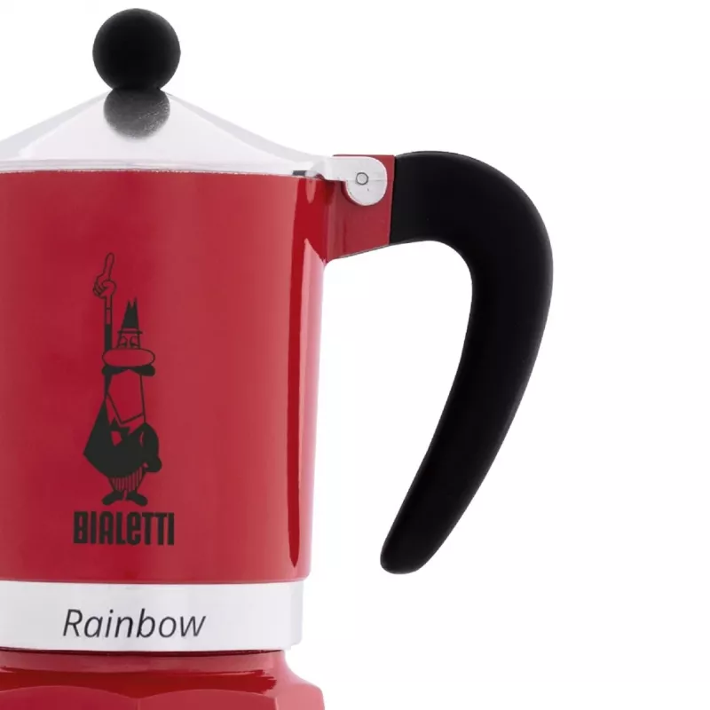 Ekspres do kawy na płytę BIALETTI Rainbow 0,06 L — Aluminium, 60 ml, Czerwony
