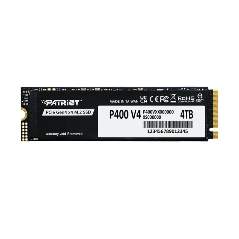 Solid State Drive PATRIOT P400 V4 4 TB M.2 NVMe (4000 GB, M.2, Czarny)